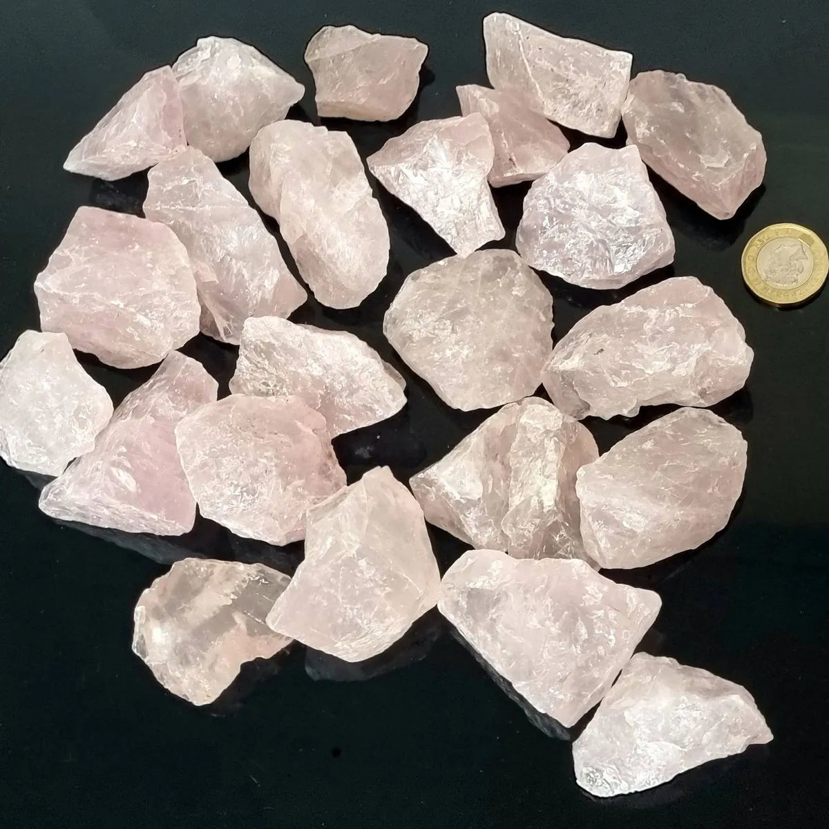 Small Rose Quartz Crystals Raw Chunks - Small rough Rose 1kg