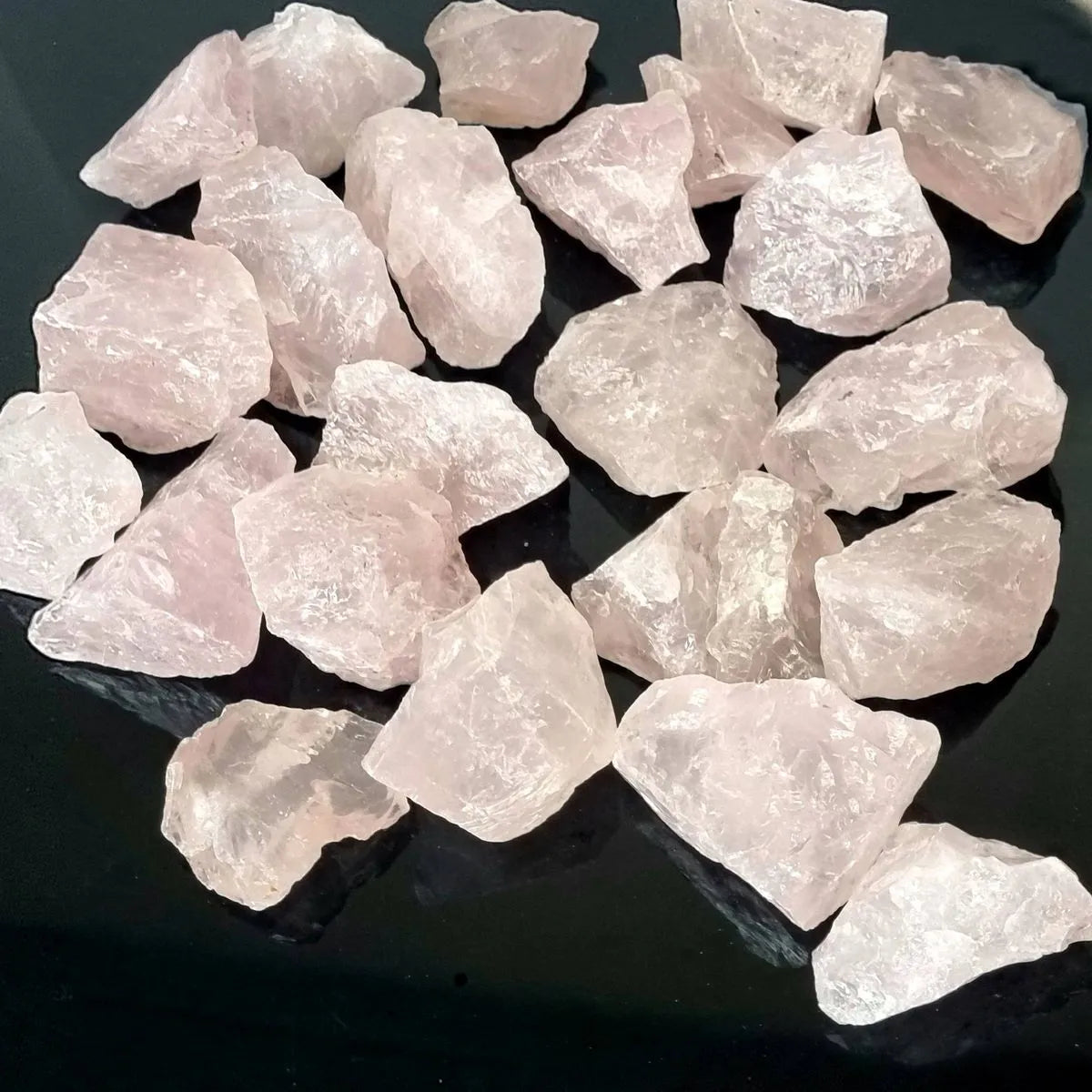 Small Rose Quartz Crystals Raw Chunks - Small rough Rose 1kg